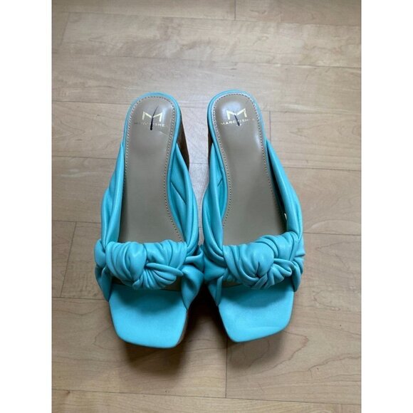 MARC Fisher BNWT "arlee 3" platform sandal women NEW light blue - Picture 2 of 8